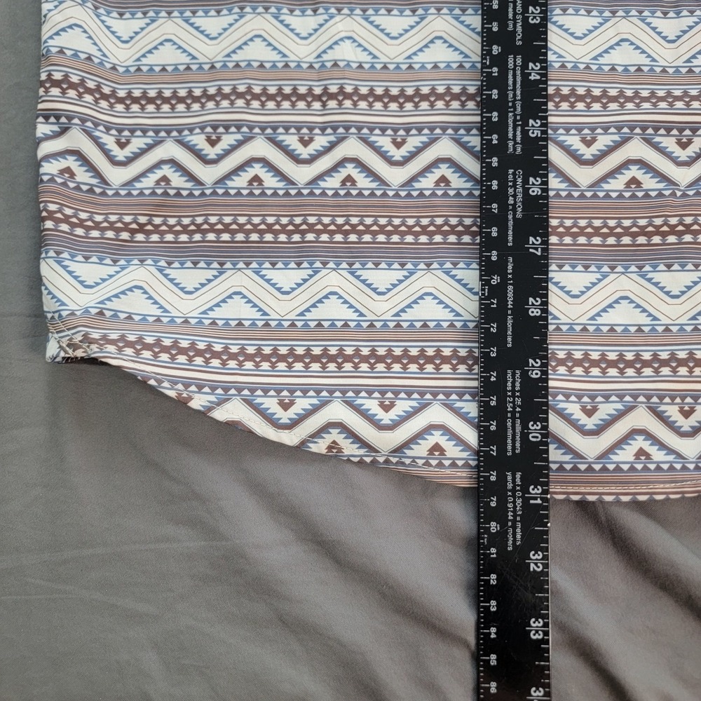 New Rafter C Pearl Snap Shirt Men's XL Multicolor Aztec Long Sleeve Outdoors NWT - Picture 5 of 6